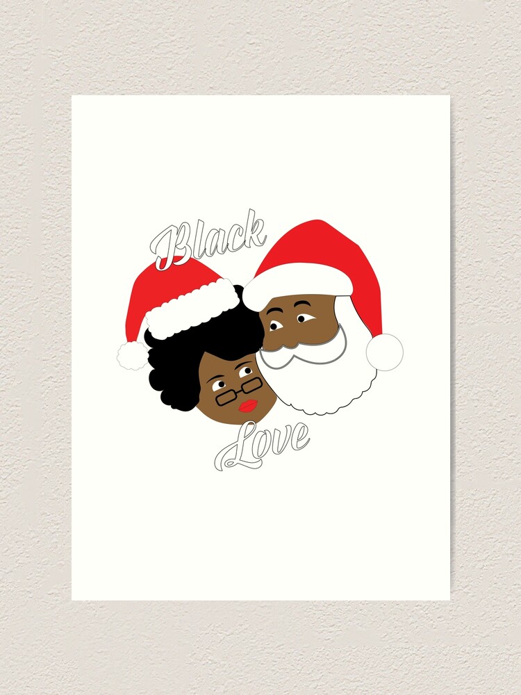 Black Santa Claus and Mrs. Claus Wrapping Paper, African-american Christmas  Couple, Melanin Xmas Paper 