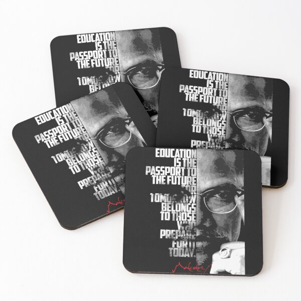 Item preview, Black and white Malcolm X quote poster designed and sold by Enea Kelo.
