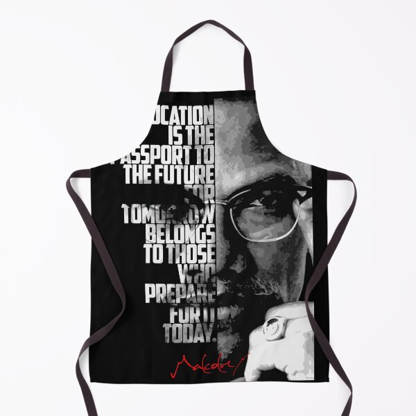 Item preview, Black and white Malcolm X quote poster designed and sold by Enea Kelo.