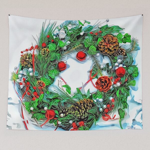 Item preview, Christmas Wreath in the Snow designed and sold by RitaMaye.