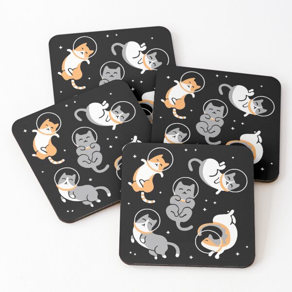 Aperçu de l'œuvre Espace pour chats, chats mignons dans l'espace créée et vendue par printify.