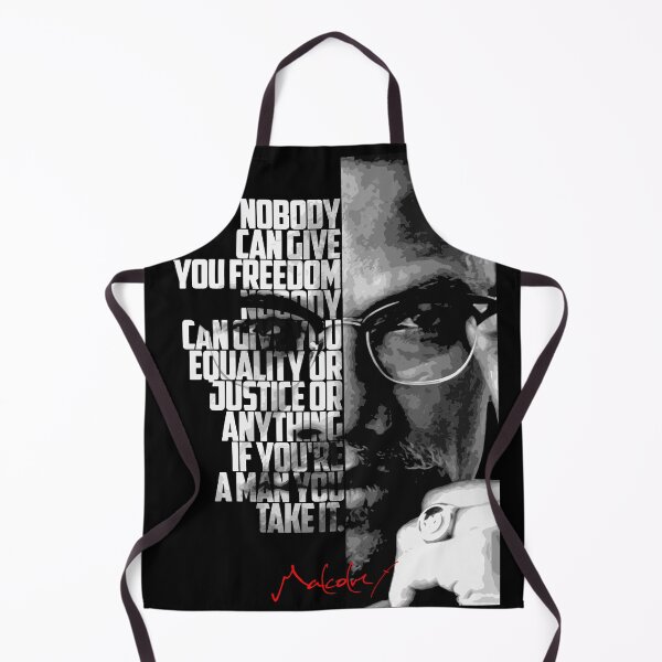 Item preview, Black and white Malcolm X quote poster designed and sold by Enea Kelo.