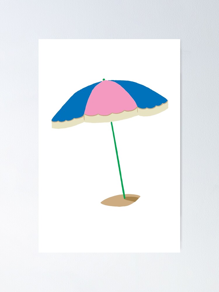 "Beach Umbrella" Poster for Sale by textilestalk Redbubble