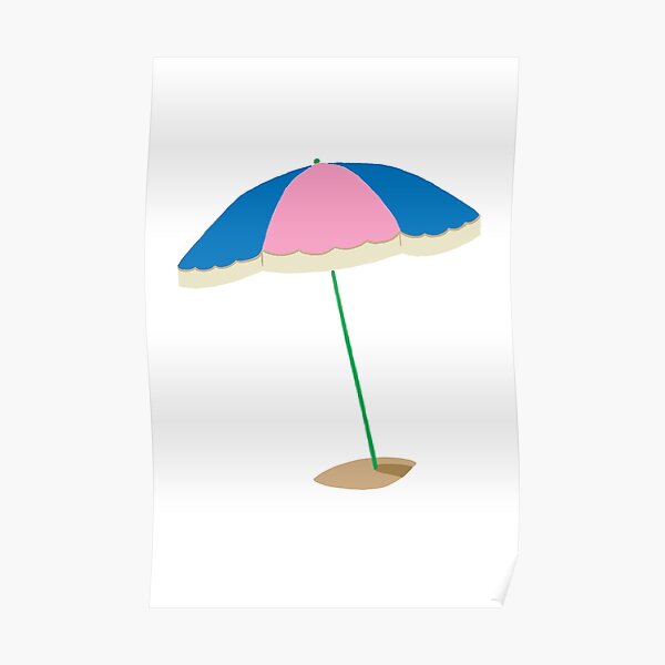 "Beach Umbrella" Poster for Sale by textilestalk Redbubble