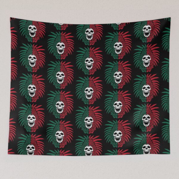 Item preview, Mexico Flag - Aztec Warrior Skull - Mexico Roots designed and sold by anziehend.