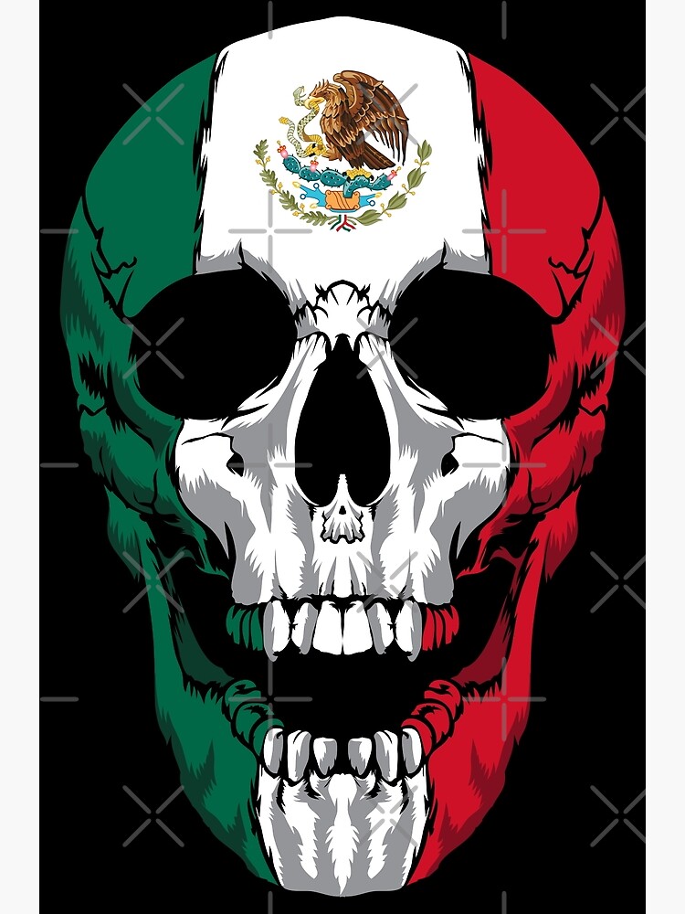 Custom Name Love Mexico Skull And Eagle Logo AOP Baseball Jersey