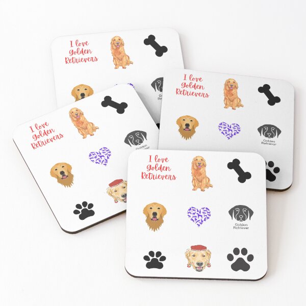 Item preview, golden retriever pack cartoon golden retriever designed and sold by OneTimeEngineer.