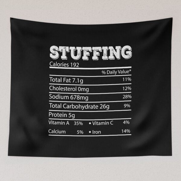 Item preview, Stuffing Thanksgiving Dinner Food Label Nutrition Facts designed and sold by meedTee.