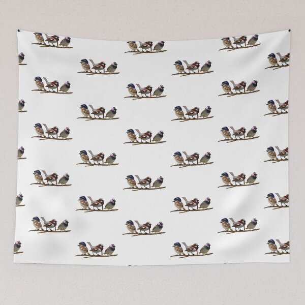 Item preview, Winter sparrows designed and sold by FeatherMuffin.