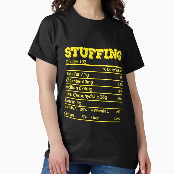 Item preview, Stuffing Thanksgiving Dinner Food Label Nutrition Facts designed and sold by meedTee.