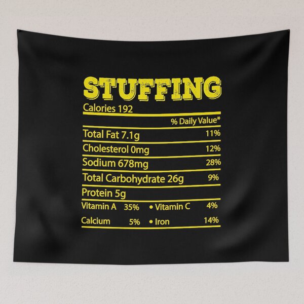 Item preview, Stuffing Thanksgiving Dinner Food Label Nutrition Facts designed and sold by meedTee.