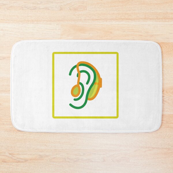 Item preview, Hard of Hearing Sign Emblem | Orange Green Hearing loss hearing Impaired Message Deaf culture designed and sold by ibeargifts.