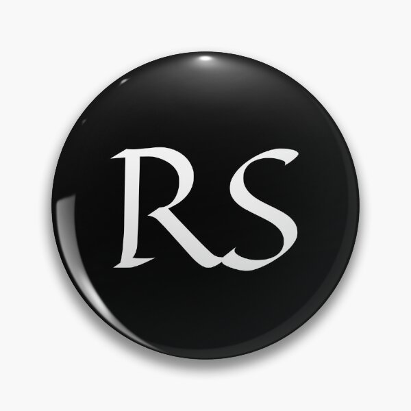 Item preview, RS black and white initials monogramed designed and sold by Abbara.