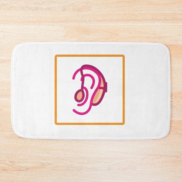 Item preview, Hard of Hearing Sign Emblem | Pink, Orange Hearing loss hearing Impaired Message Deaf culture designed and sold by ibeargifts.