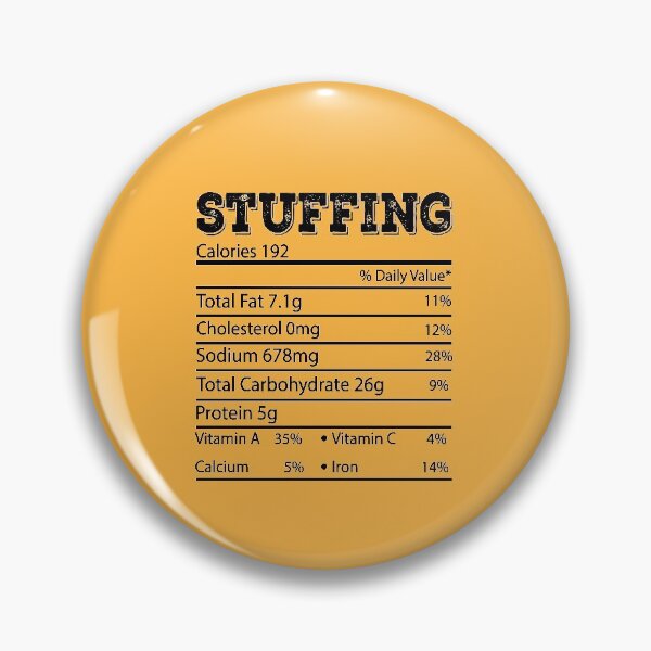 Item preview, Stuffing Thanksgiving Dinner Food Label Nutrition Facts designed and sold by meedTee.