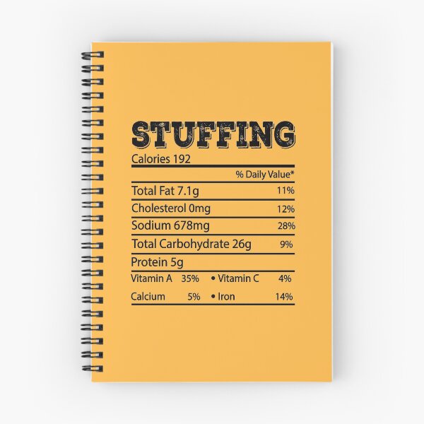 Item preview, Stuffing Thanksgiving Dinner Food Label Nutrition Facts designed and sold by meedTee.