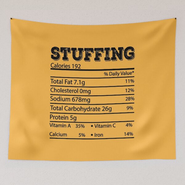 Item preview, Stuffing Thanksgiving Dinner Food Label Nutrition Facts designed and sold by meedTee.