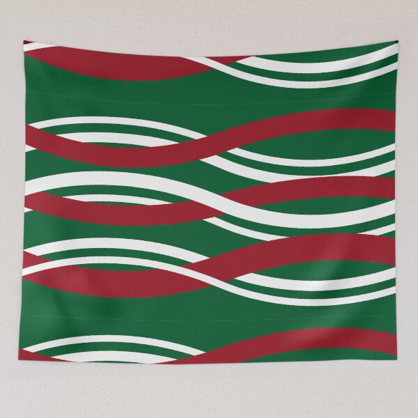 Item preview, Red, White, Green Interlocking Waves designed and sold by PSCSCo.