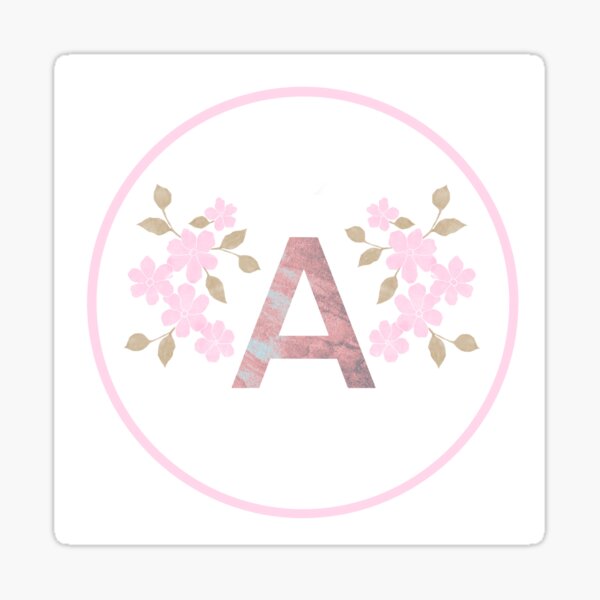 Initial letter design print Sticker