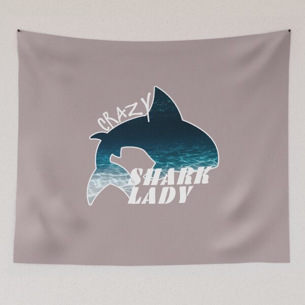 Item preview, Crazy Shark Lady ocean life design.  designed and sold by milkasweet.