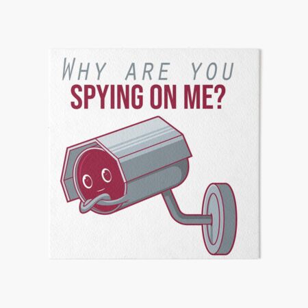 Why are you spying on me surveillance camera Art Board Print