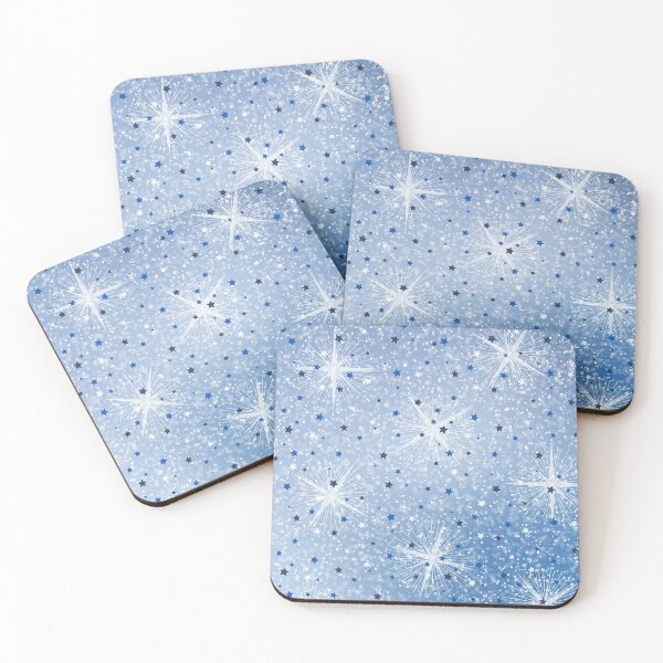 Item preview, Stars and snowflakes blue and white pattern designed and sold by Eva-Success.