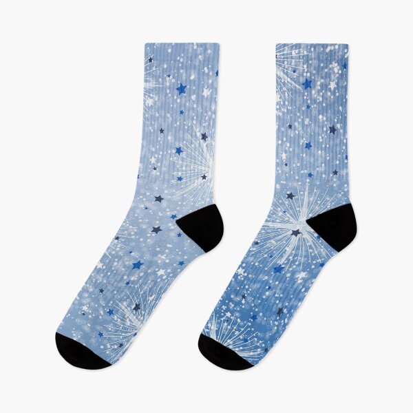 Item preview, Stars and snowflakes blue and white pattern designed and sold by Eva-Success.