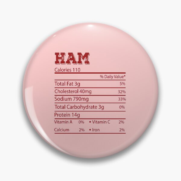 Item preview, HAM Nutrition Facts Funny Thanksgiving Christmas designed and sold by meedTee.