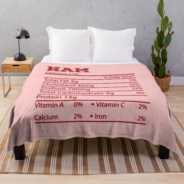 Item preview, HAM Nutrition Facts Funny Thanksgiving Christmas designed and sold by meedTee.