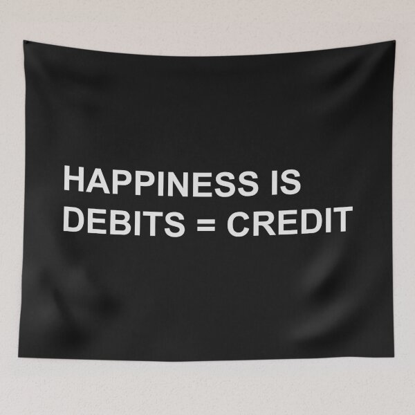 Item preview, Happiness Is Debits = Credits Funny Accounting Pun designed and sold by johnmgr21.
