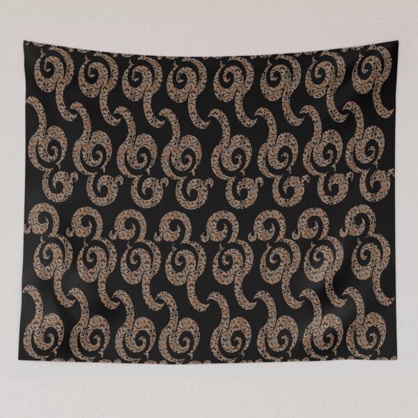 Item preview, abstract decorative cute pattern on black background designed and sold by ErhanArt.