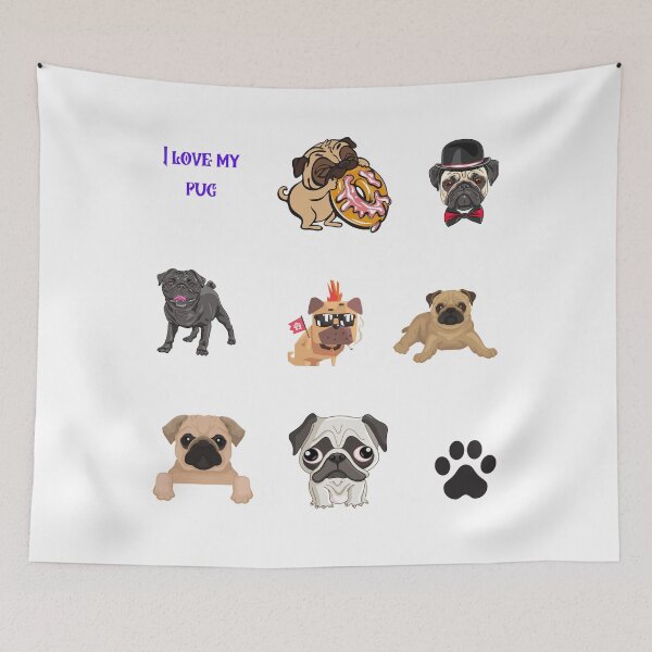 Item preview, Pug pack funny quote cartoon pug designed and sold by OneTimeEngineer.