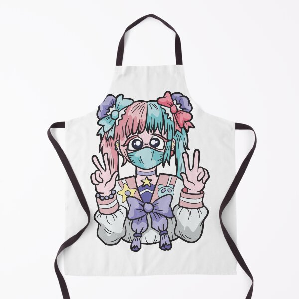 Item preview, Corona Kawaii Pastel Goth Girl With Mask designed and sold by Moonpie90.