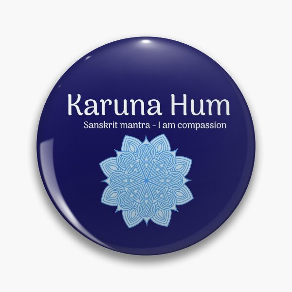 Artikelvorschau, Karuna Hum Sanskrit Mantra auf dunklem Hintergrund entworfen und verkauft von onepony.