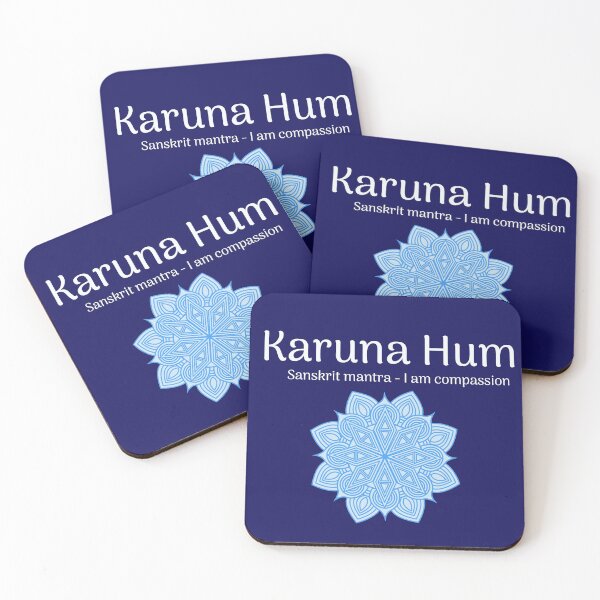 Item preview,  Karuna Hum Sanskrit Mantra on a Dark Background designed and sold by onepony.