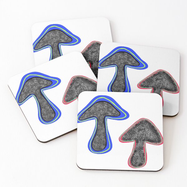Item preview, Neon mushrooms designed and sold by EarthlingHelena.