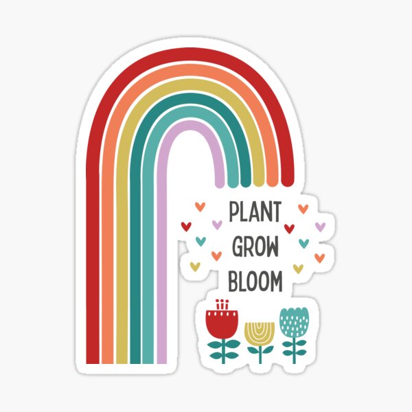 Inspirational rainbow design Sticker