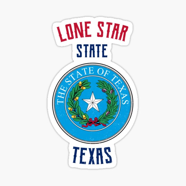 Symbols of Texas Lone Star State Logo - Texas Pride - Sticker