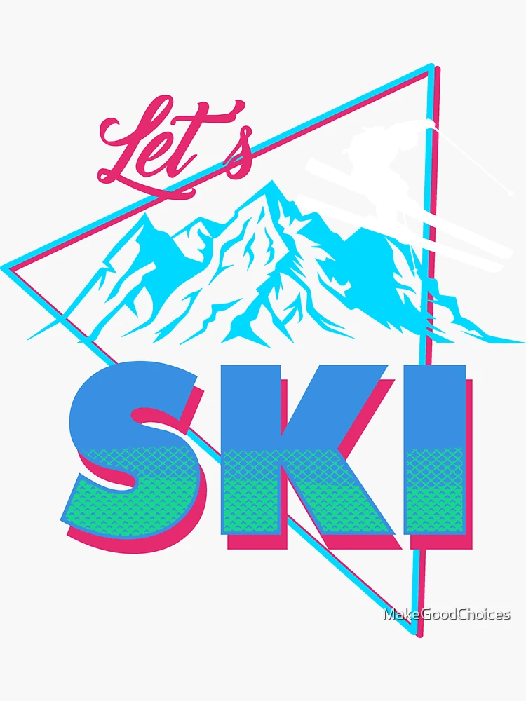 Let's Ski Retro 80s Ski Outfit Vintage Skiing Apparel Leggings for Sale by  MakeGoodChoices