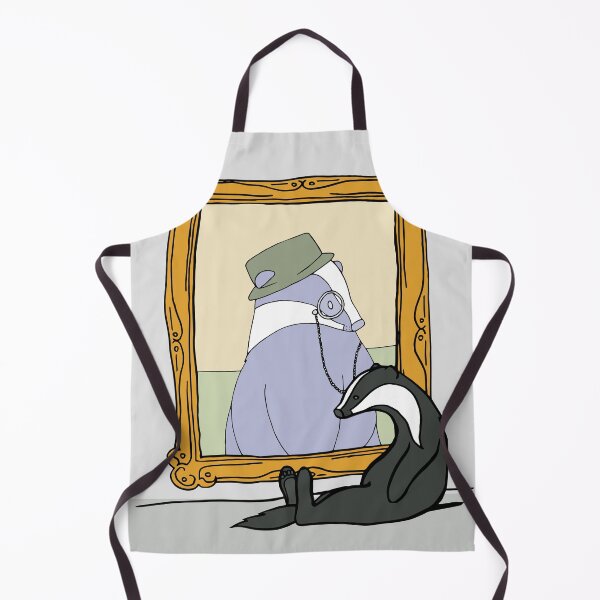 Item preview, Sad Badger Sitting Next to a Purple Portrait designed and sold by Otter-Grotto.
