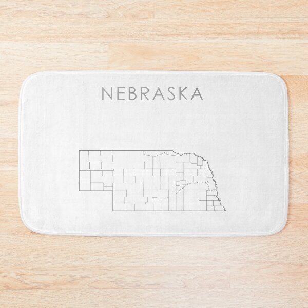 Item preview, Nebraska Silver State Counties Map designed and sold by Alo.