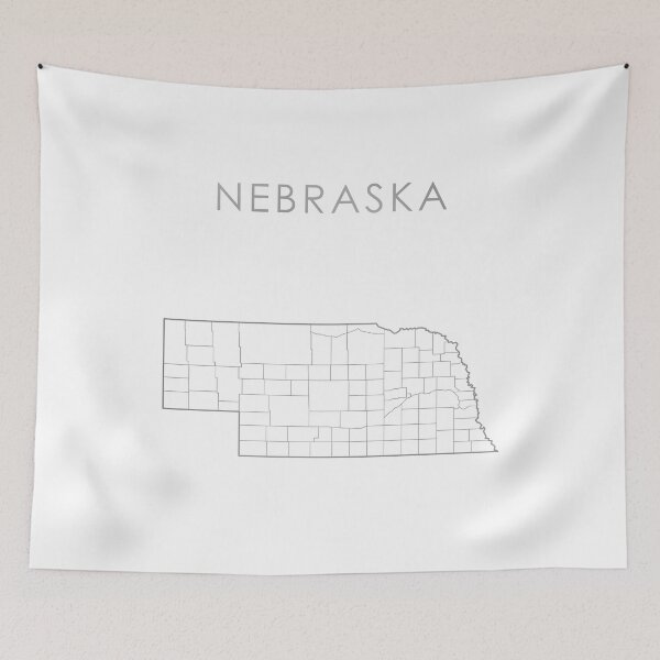 Item preview, Mapa de condados del estado de plata de Nebraska designed and sold by Alo.