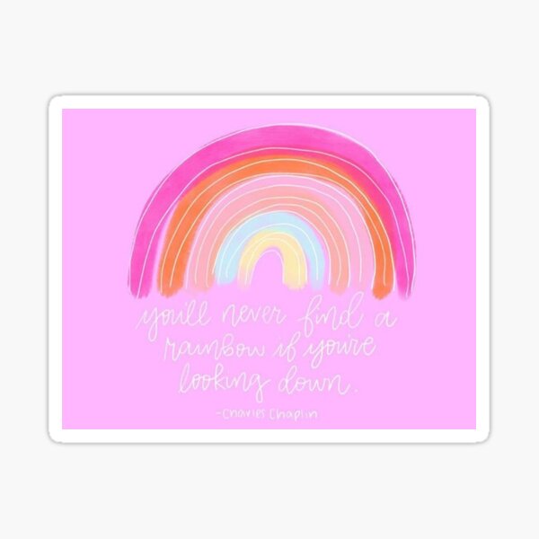 "Rainbow VSCO Quote" Sticker by caitlynnjoy Redbubble