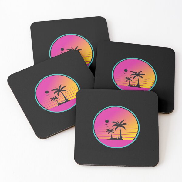Item preview, Retrowave palm trees designed and sold by SoloDesignArt.