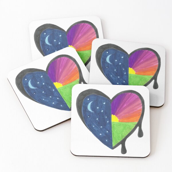 Item preview, Night and day heart designed and sold by BrookesSchool.