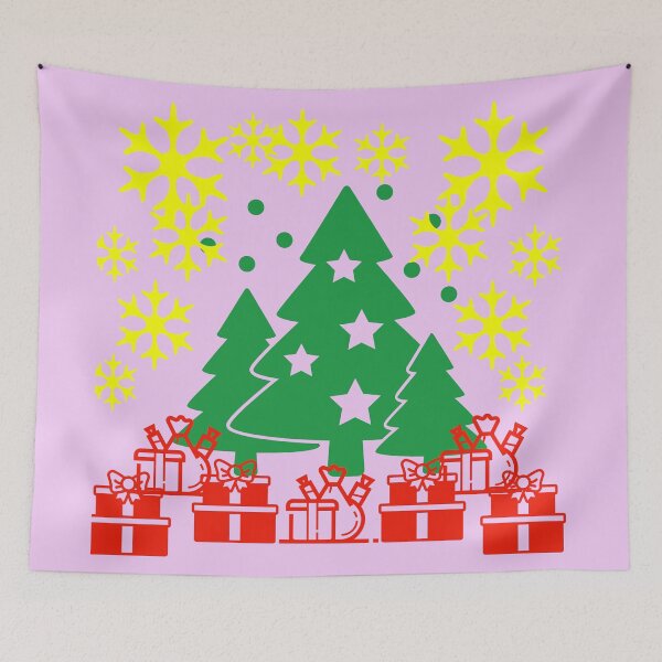 Item preview, Xmas lights with xmas gifts and xmas snowflakes falling on the xmas tree designed and sold by TatianaLG.