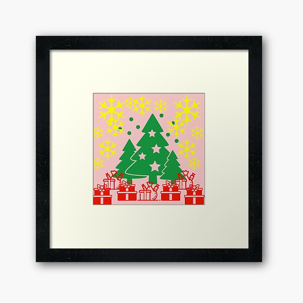 Item preview, Xmas lights with xmas gifts and xmas snowflakes falling on the xmas tree designed and sold by TatianaLG.