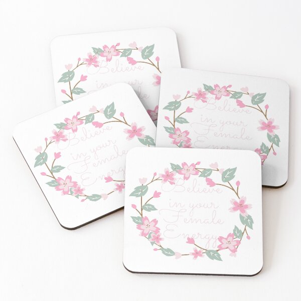Item preview, Believe In Your Female Energy  Pink flowers designed and sold by loveoceanair.