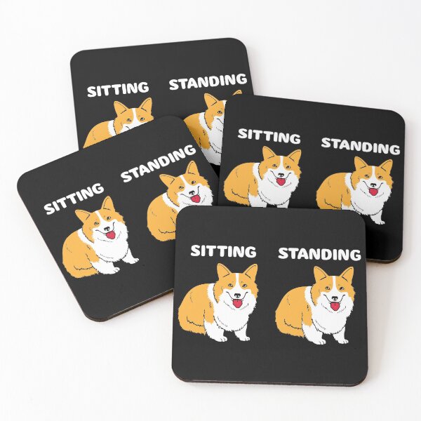 Item preview, Corgi Sitting and Standing designed and sold by printify.