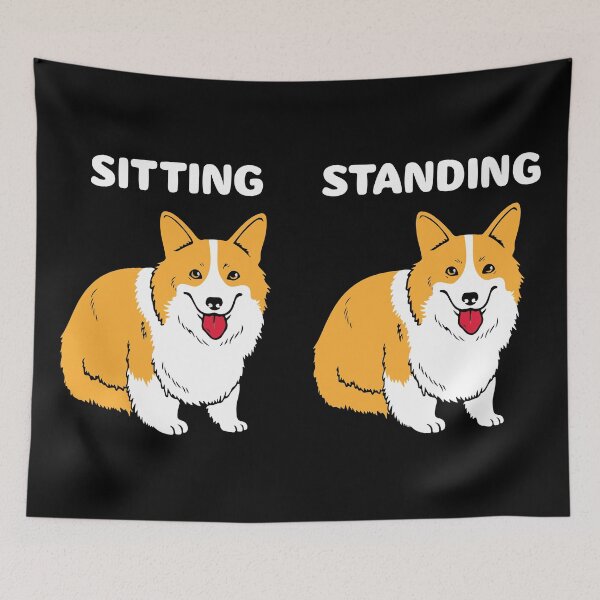 Item preview, Corgi Sitting and Standing designed and sold by printify.